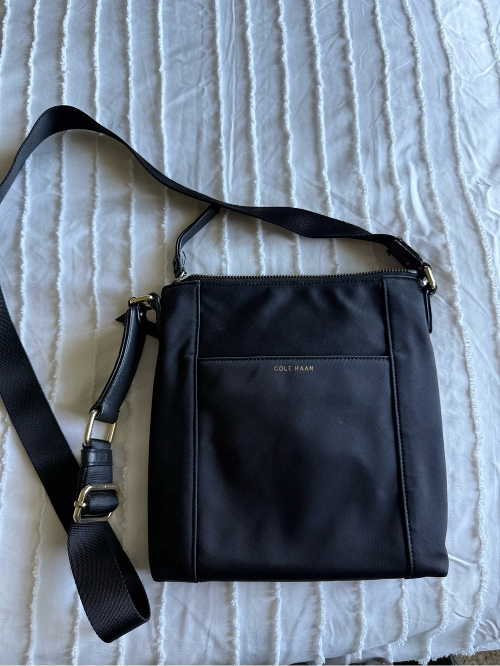 Cole Haan Black Nylon Crossbody Messenger Bag